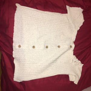 Over the shoulder crop top